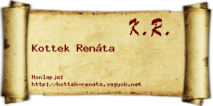 Kottek Renáta névjegykártya